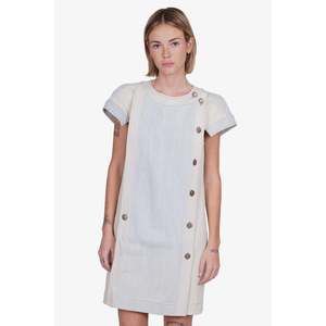 Pre-loved Chanel™ Blue Denim Cotton Cap Sleeve Dress Size 36